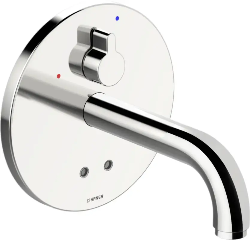 HansaELECTRA Waschtischarmatur Hansaelectra FM-Set f. WT-Batt. 8181 Rosette rund 3V, BT Ausl. 170mm Chrom Preis Gesenkt