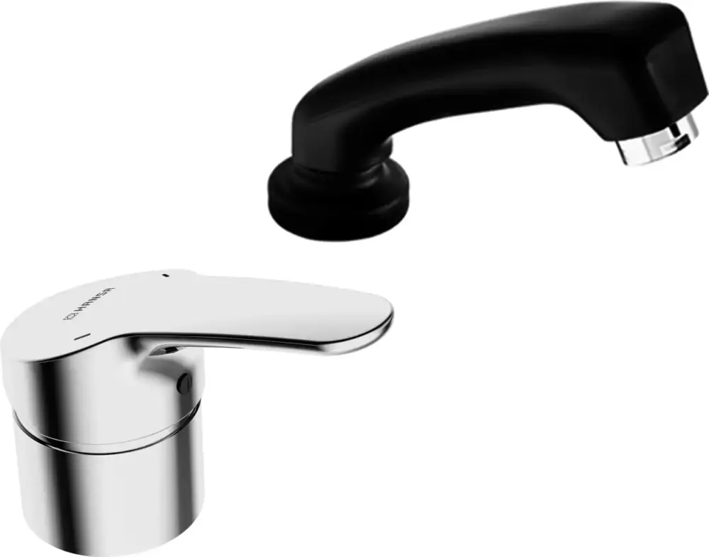 Kracherpreis HansaMIX 0126 Rosette rund DN15 Chrom, Einhand-Einlochbatterie für Friseur-Waschtisch