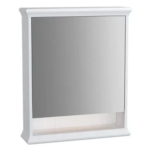Valarte LED-Spiegelschrank 63 cm 1 Tür Türanschlag links Weiß Matt Heißes Angebot