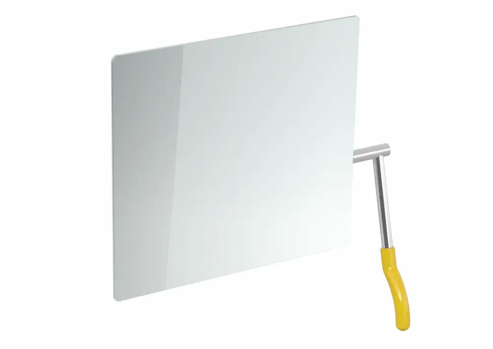 Rabatt HEWI Kippspiegel LifeSystem PG75, rechteckig, 725x741 mm, Senfgelb