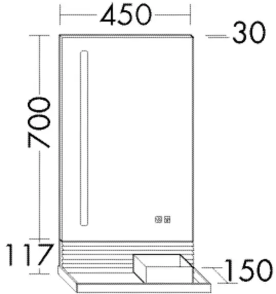 burgbad Spiegel „Fiumo“ 450 × 817 mm Sonderaktion