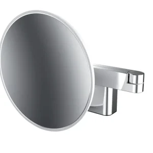 Abverkauf LED-Kosmetikspiegel evo 2-armig, 5-fach, rund, Direktanschluss, 2 Schalter, Farbwechsel, dimmbar D: 209 mm, chrom