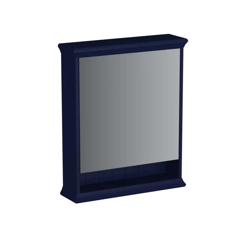 Valarte LED-Spiegelschrank 63 cm 1 Tür Türanschlag links Stahlblau (Lack) Beliebt