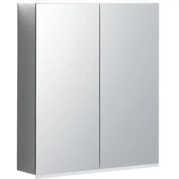 Geberit Option Plus Spiegelschrank mit Beleuchtung und zwei Türen, 60x70x17.2 cm, außen verspiegelt, LED-Beleuchtung, Touch-Sensorschalter Finale Aktion