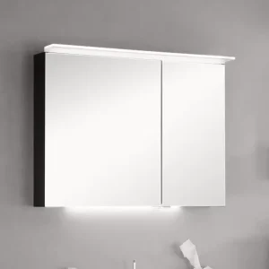 Gratis Versand Laguna Spiegelschrank 2-türig mit offenem Fach „Magic“ 800 × 800 × 150 mm