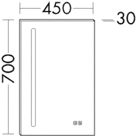 Letzte Chance burgbad Spiegel „Fiumo“ 450 × 700 mm
