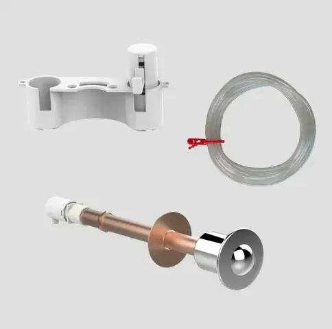 WC-Betätigung 1V pneumatisch für Anstalten, chrom Schneller Versand