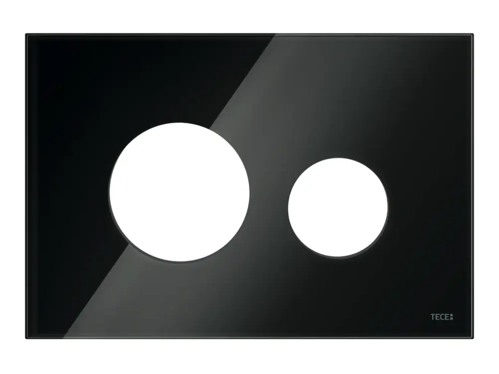 Markenware loop Blende für WC-Betätigungsplatte Glas schwarz glänzend