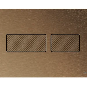 Aktuell solid WC-Betätigungsplatte, Bronze gebürstet mit Rautenstruktur