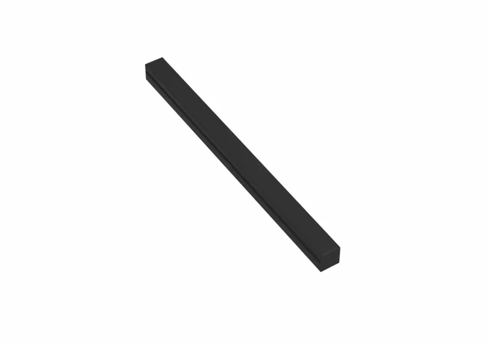 Top-Angebot HEWI Wandprofil mit Kappen, 372mm x 25x25mm, schwarz tiefmatt