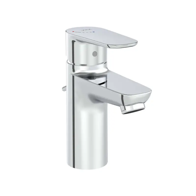 Flow Soft Einhebel-Waschtischmischer mit Ablaufgarnitur BluEco Höhe 15 cm Einlochmontage Chrom Preisknaller