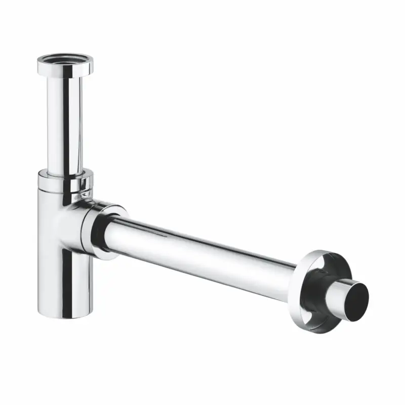 Kracherpreis Kludi BAD SIFONE Flaschen-Geruchverschluss chrom, G 1 1/4 x DN 32, 65 mm Durchmesser, für Waschtische mit Abgangsrohr DN 32 x 290 mm, variablem Tauchrohr und Reinigungsverschluss