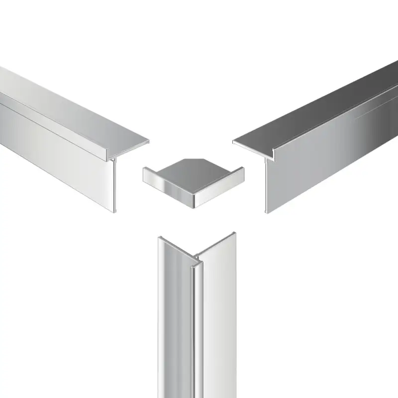 HSK Außenecke flächenbündig „RenoDeco“ für RenoDeco Wandverkleidungssystem in Alu Silber-matt Markenprodukt