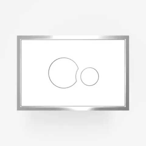 Betätigungsplatte „SG 706“ mit Tastenrahmen aus weißem Glas Kostenloser Versand