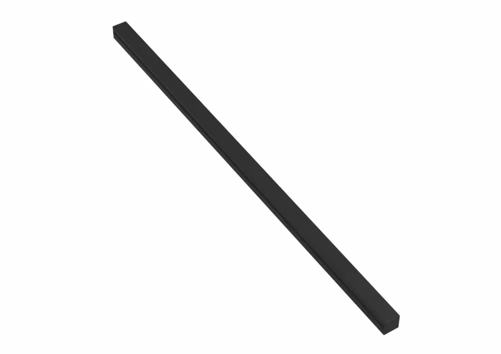 Rabatt HEWI Wandprofil mit Kappen, 736mm, 25x25mm, schwarz tiefmatt
