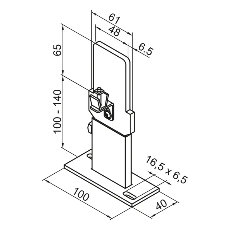 Zubehör Fußkonsole FMORV 14-R2, RAL 9016 Begrenztes Angebot