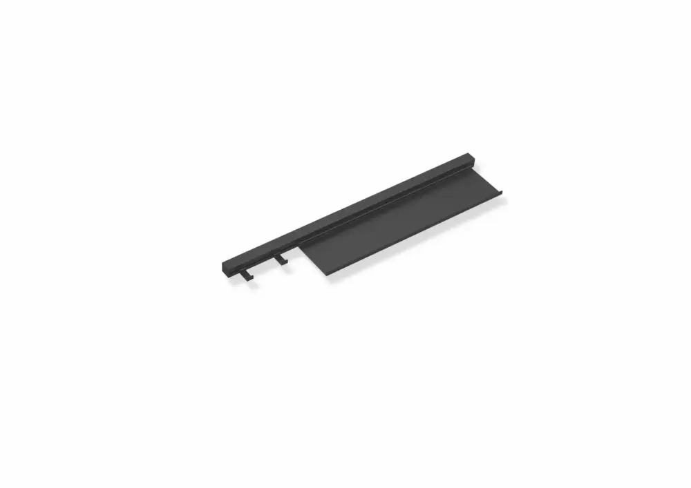 HEWI Wandprofil mit Ablage und 2 Haken, Edelstahl, Aluminiumprofil, Schwarz tiefmatt Rabatt
