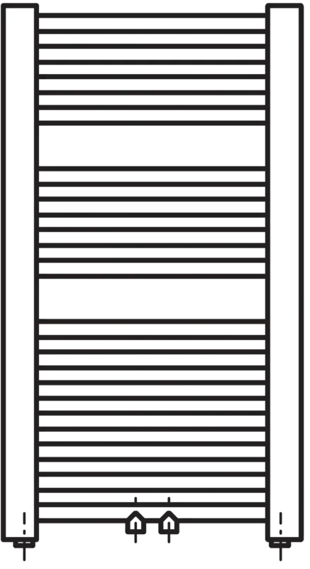 Arbonia Design-Heizkörper „Bagnolino®-50“ 45 × 80,4 cm in Weiß (RAL 9016) Abverkauf