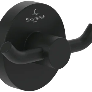 Markenware Villeroy & Boch Elements - Tender Doppel-Handtuchhaken, 76x32x54mm, K5 Matt Black