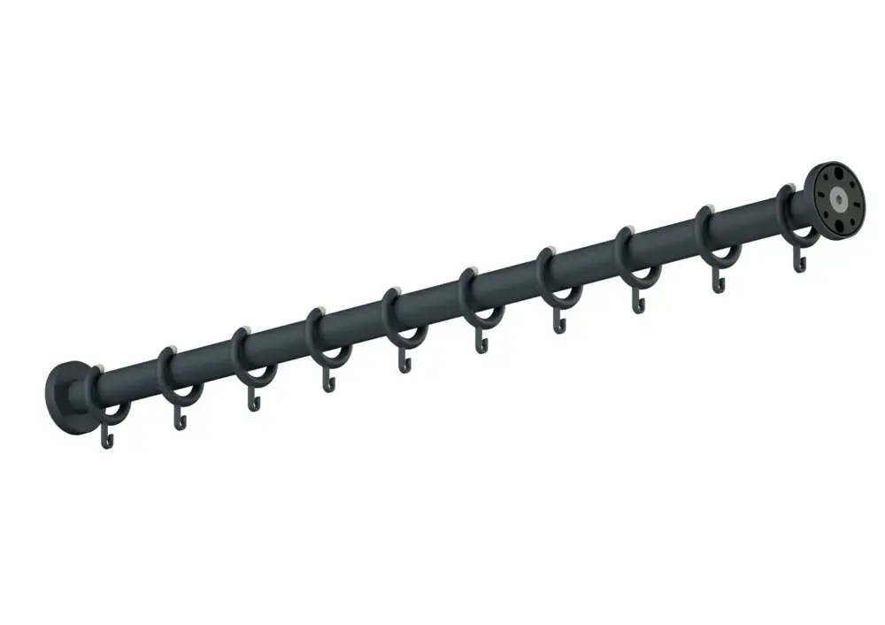HEWI Vorhangstange Serie 801, anthrazitgrau Zertifiziert