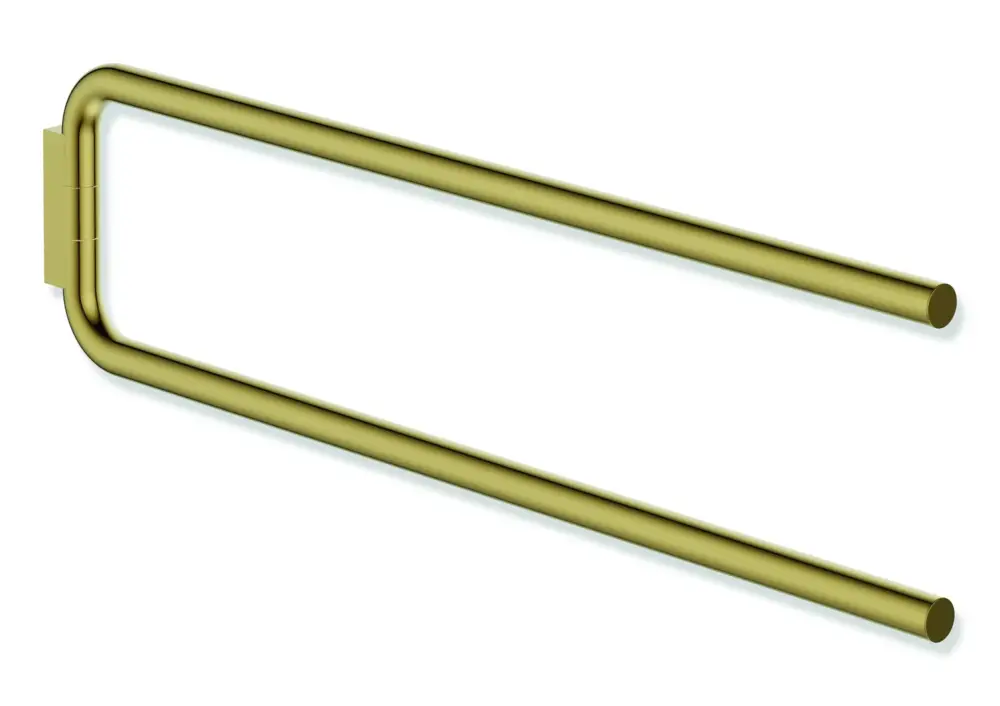 HEWI Handtuchhalter Serie 480, zweiarmig, PVD gold glänzend, Länge 444 mm, Haltearmdurchmesser 15 mm Top-Angebot