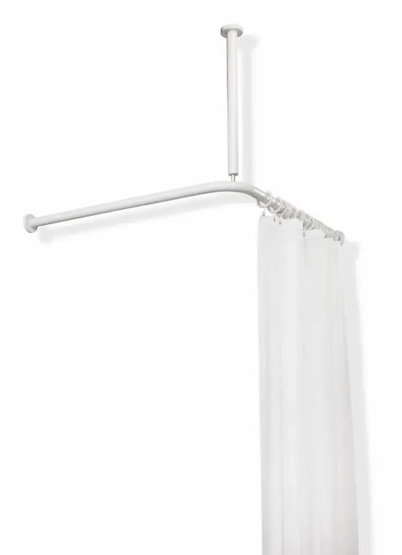 Top-Angebot HEWI Vorhangstange mit Deckenabhängung und Duschvorhang Serie 801 Polyamid 983x983mm Senfgelb