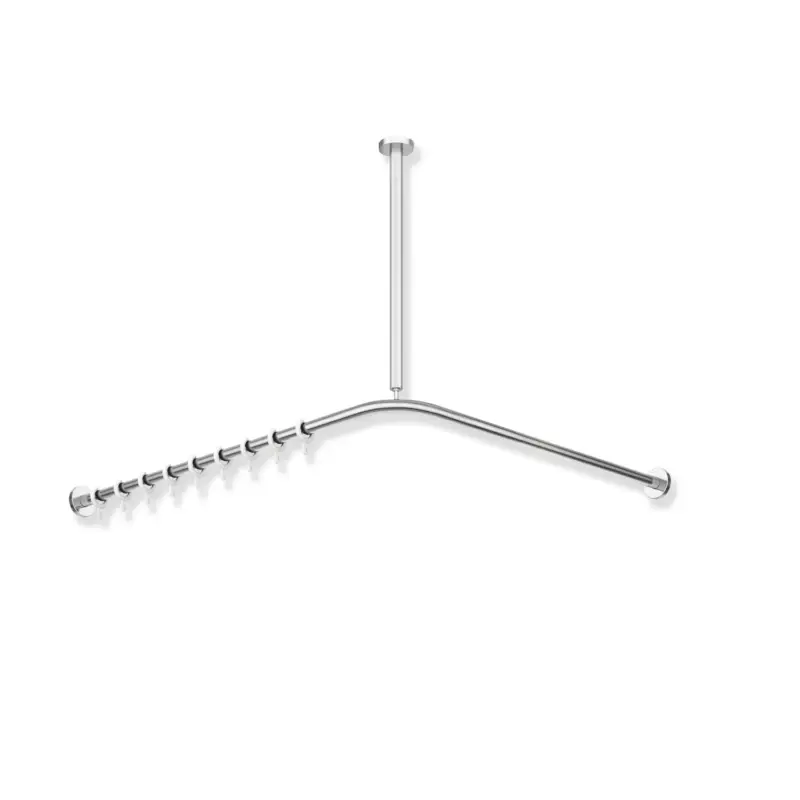 HEWI System 900 Vorhangstange, Edelstahl, verchromt, 987 x 1187 mm, 24 Ringe Jetzt Bestellen