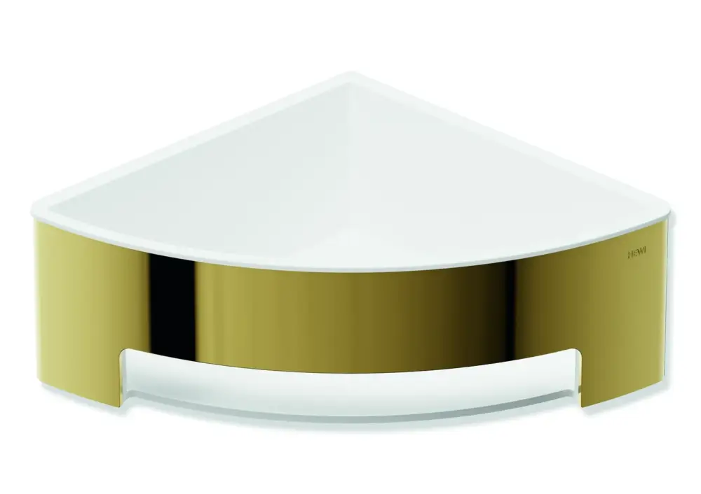 HEWI Duschkorb Ecklösung System 900, PVD-beschichtet, Gold glänzend, Höhe 67 mm, Schenkelänge 170 mm Super-Preis