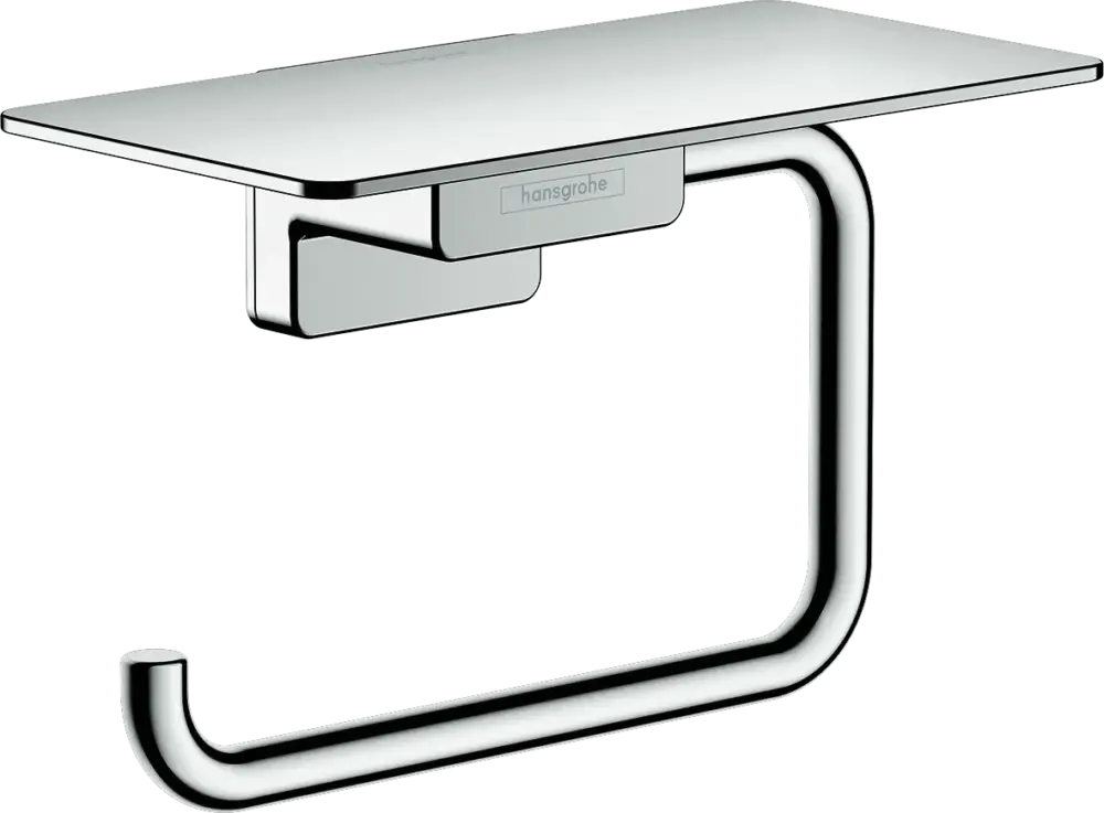 Hansgrohe AddStoris Q Toilettenpapierhalter mit Ablage, Chrom Ausverkauf