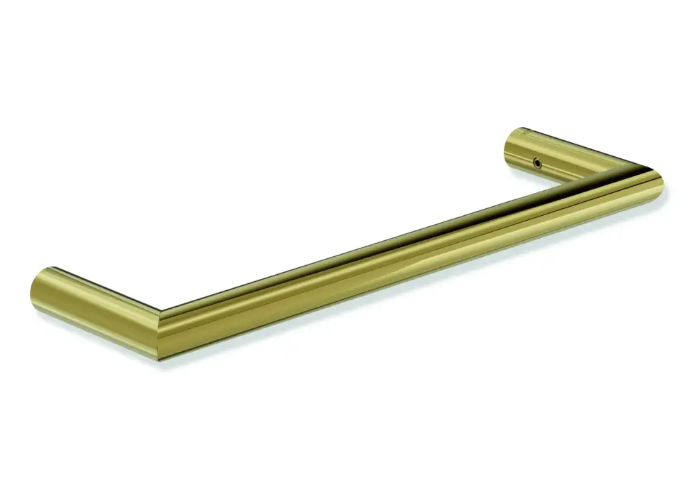 HEWI Handtuchhalter System 162, Edelstahl, PVD, Achsmaß 250 mm, Tiefe 75 mm, Durchmesser 18 mm, Farbe Gold glänzend Preis Gesenkt