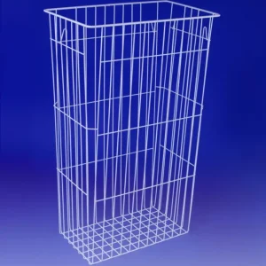 CWS Drahtgitterkorb 26,8 × 12,4 × 64,5 cm in weiß / / Top-Angebot