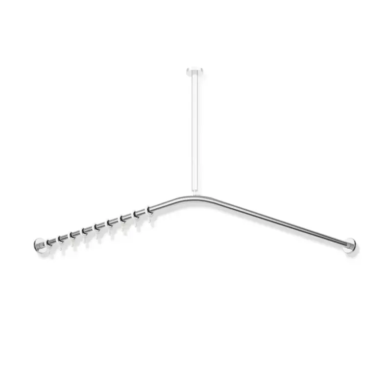 HEWI System 900 Vorhangstange, Edelstahl, verchromt, 1487 x 1487 mm Nur Heute