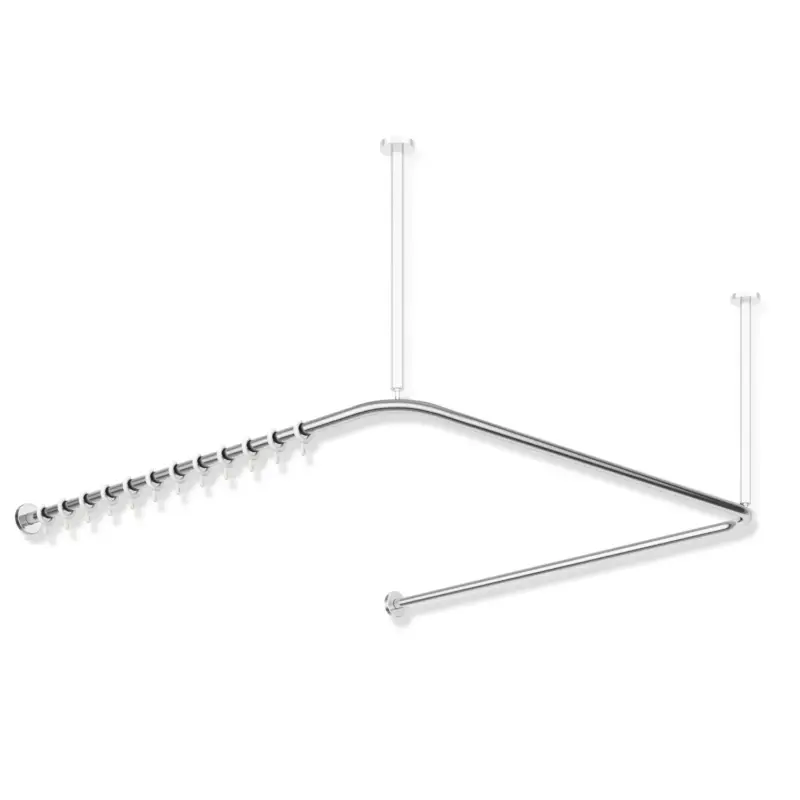 Neue Ware HEWI System 900 Vorhangstange, suizidhemmend, Edelstahl, verchromt