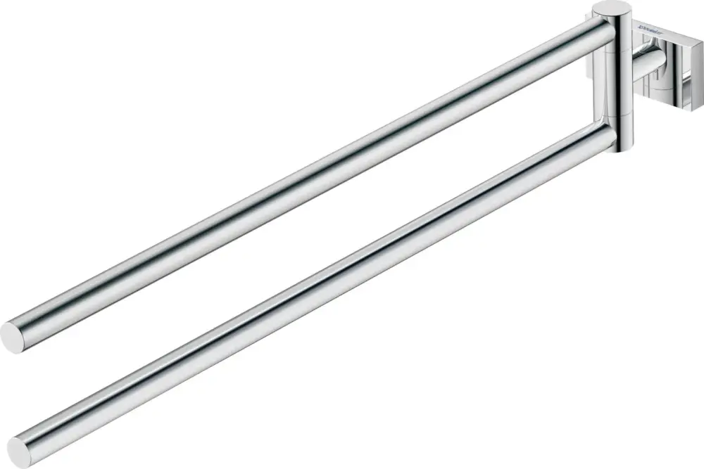 Highlight Duravit Karree Handtuchhalter, Chrom, 2-Armig, 68x450x75 mm