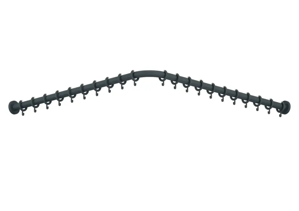 Garantierte Lieferung HEWI Vorhangstange Serie 801, Anthrazitgrau, 783x783 mm