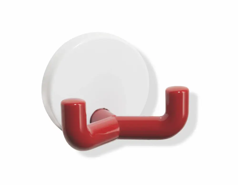 Neue Ware HEWI Doppelhaken System 800 K, Rubinrot