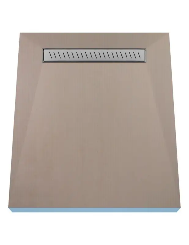 Duschelement 90 x 170 cm 4-seitiges Gefälle mit Rinne Wiper Showerlay Line Premium Zonda für Fliesenboden Heißes Angebot