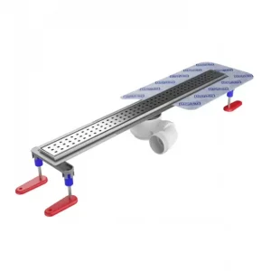 Abverkauf Duschrinne mit Sekundärentwässerung 120 cm Wiper Elite PVD Sirocco (Vierecke) silver