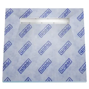 Duschelement für Vinylboden 100 x 100 cm 4-seitiges Gefälle mit Rinne Wiper Showerlay Line VF Ponente Geprüft