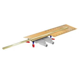 Bestseller Kürzbare Duschrinne 50-120 cm Wiper INTENSI 316 DUO Lin Bright Gold Edelstahl 316 (Gebürstet)