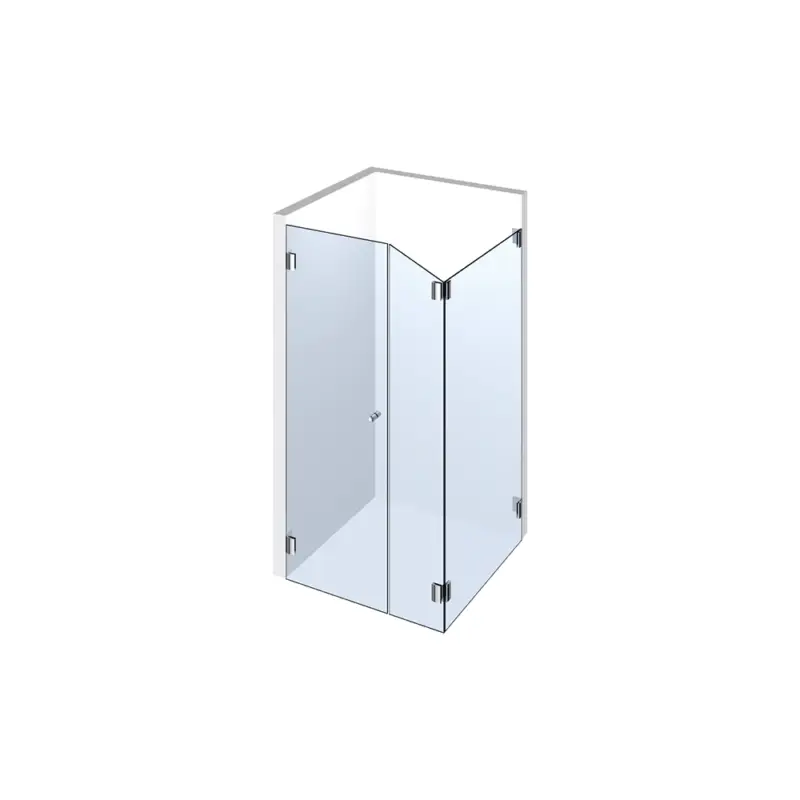 Bestseller Glasdusche Farfalla 3-206, 1flg. Duschtür mit Festteil in eine Ecke, für Dachschräge