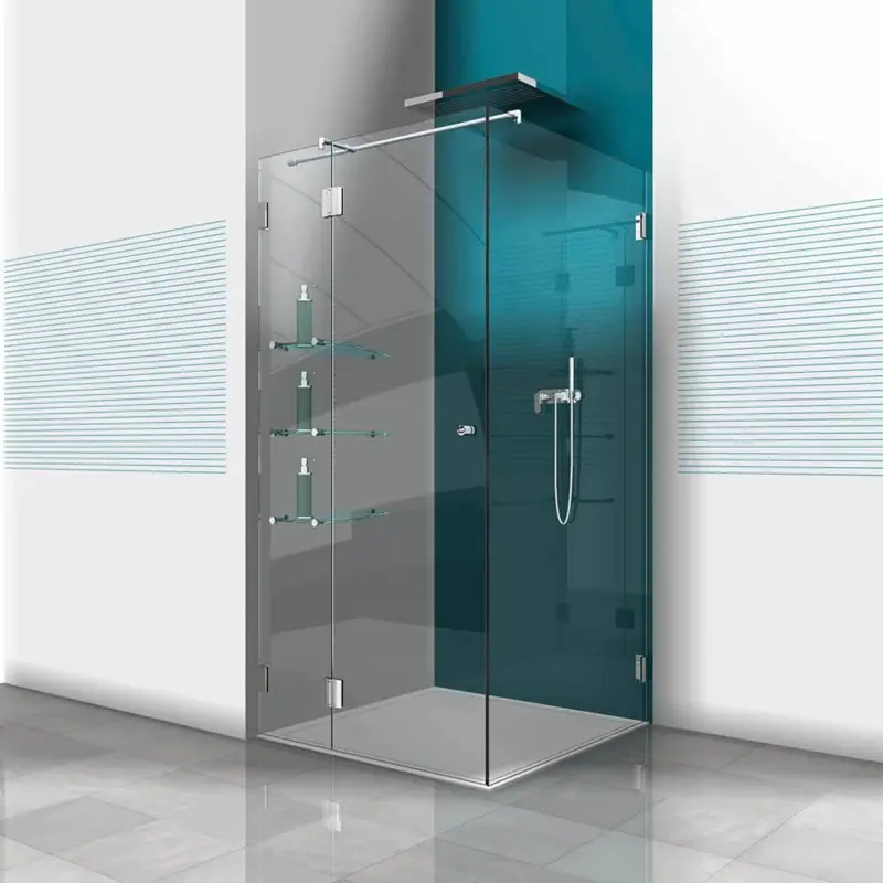 Bestseller Glasdusche Farfalla 3-210, 1flg. Duschtür mit Festteil in eine Ecke