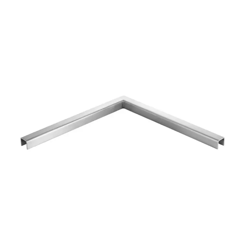 Top-Preis 90° Ecke für U-Profil für Ganzglasgeländer aus Edelstahl V4A, abgerundet, Profilmass 30 x 27 mm oder 40 x 37 mm