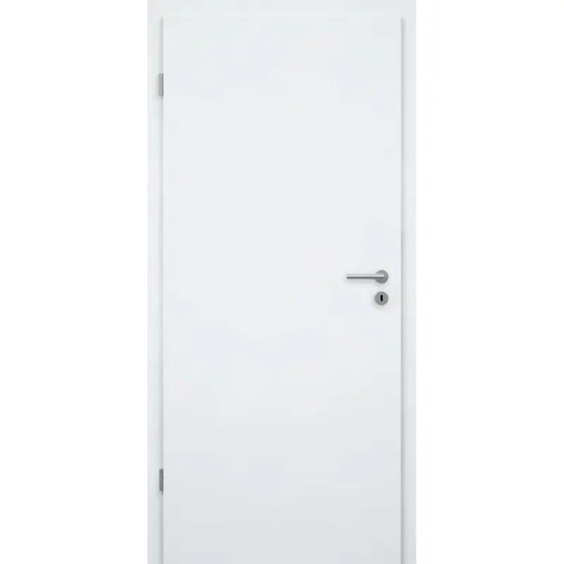 Zimmertür mit Zarge CPL glatt brillant-weiß Röhrenspan Designkante Highlight