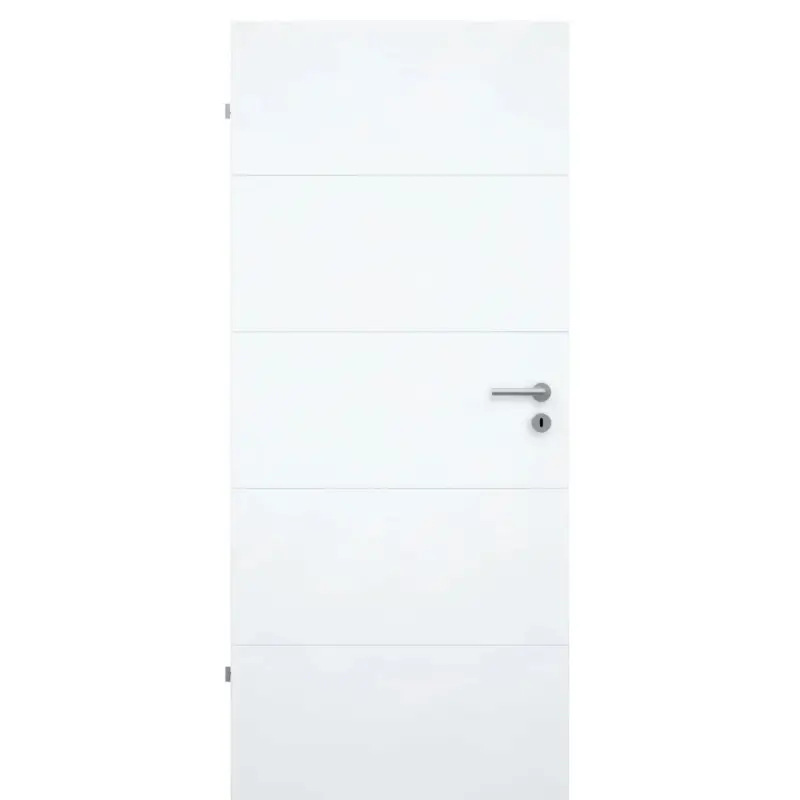 Bestpreis Zimmertür im Sondermaß brillant-weiß modern mit 4 Rillen Designkante - Modell Designtür Q43