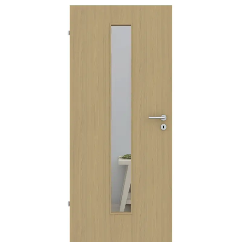 Aktuell Zimmertür mit Lichtausschnitt LAM CPL Matt Eiche-Beige Designkante