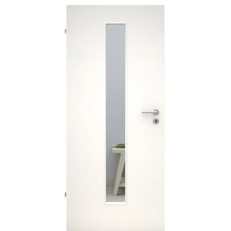 Angebot Zimmertür mit Lichtausschnitt LAM CPL UniPrime Weiß Designkante