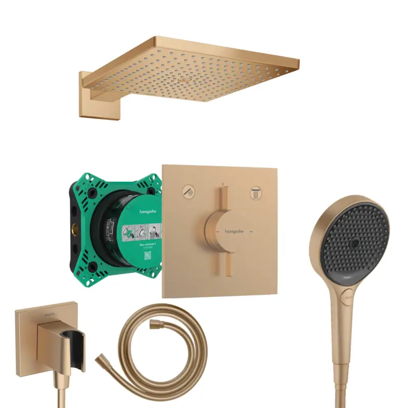 Hansgrohe DuoTurn Unterputz Duschsystem Rainfinity 3jet bronze gebürstet Raindance E 300 und iBox Neue Kollektion