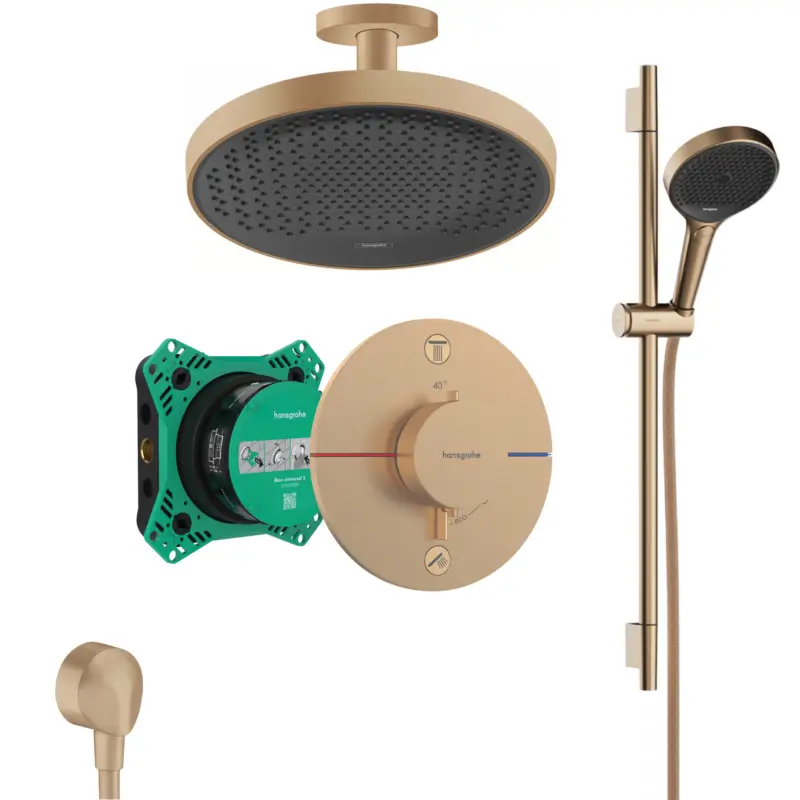 Preiswert Hansgrohe ShowerSelect Unterputz Duschsystem Rainfinity Brauseset bronze gebürstet Rainfinity 360 Deckenanschluss und iBox