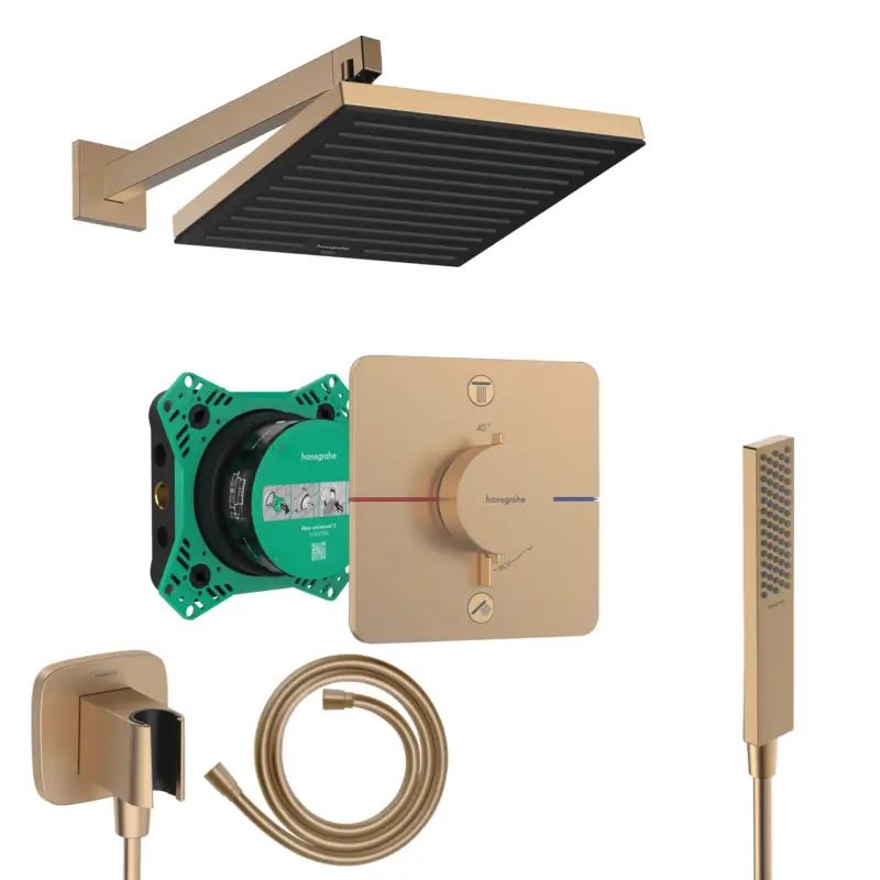 Hansgrohe ShowerSelect Unterputz Duschsystem Pulsify E Stabhandbrause bronze gebürstet Pulsify E 260 und iBox Neu